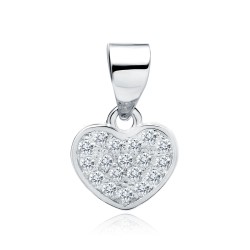 Pandantiv argint inima cu pietre DiAmanti Z0823CR_W-DIA (Argint 925‰ 0,9 g.)